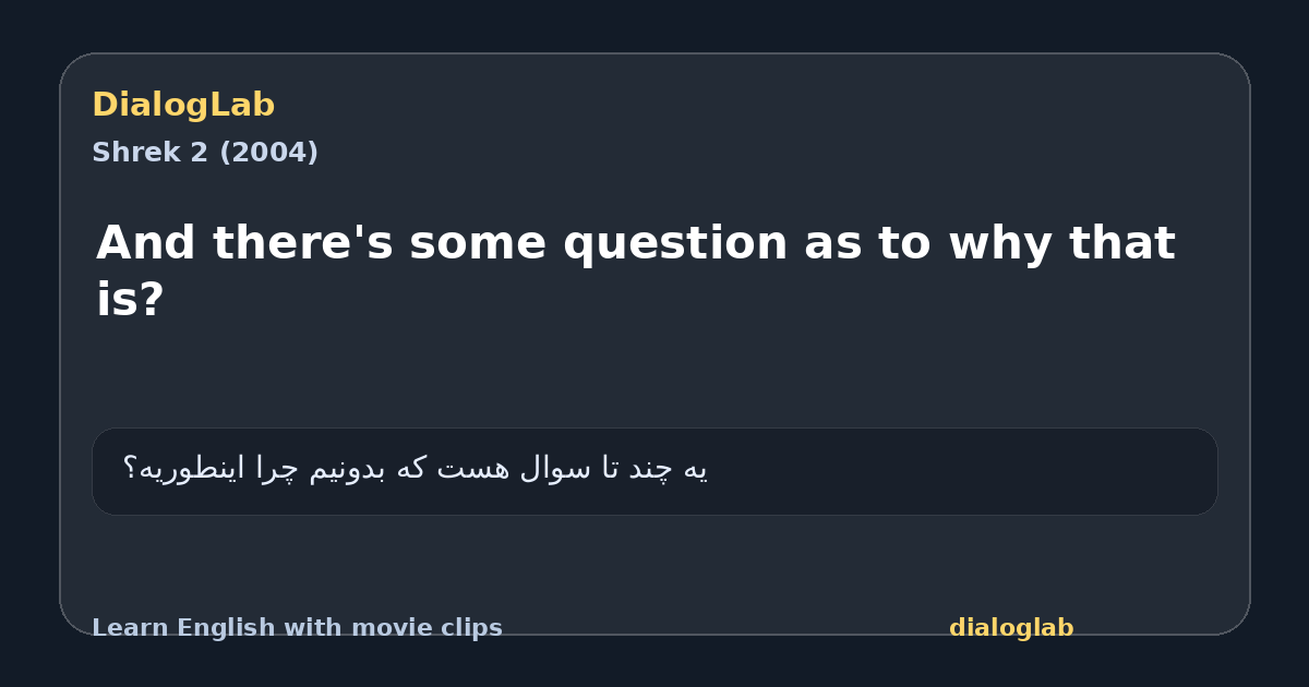 Share card for And there's some question as to why that is?