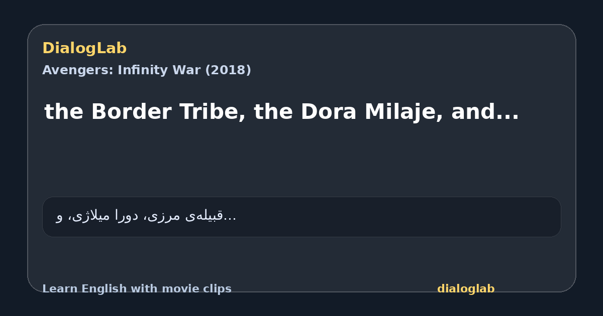 Share card for the Border Tribe, the Dora Milaje, and...