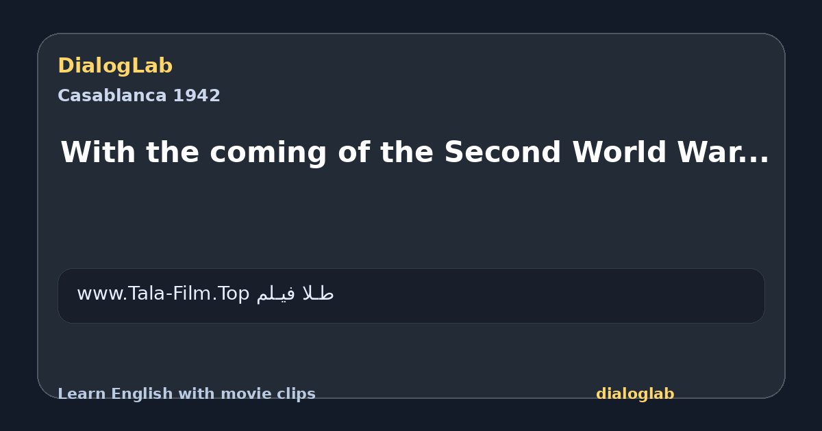 Share card for With the coming of the Second World War...