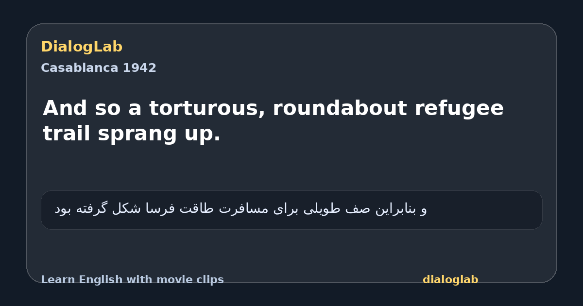 Share card for And so a torturous, roundabout refugee trail sprang up.