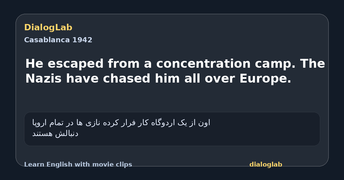 Share card for He escaped from a concentration camp. The Nazis have chased him all over Europe.
