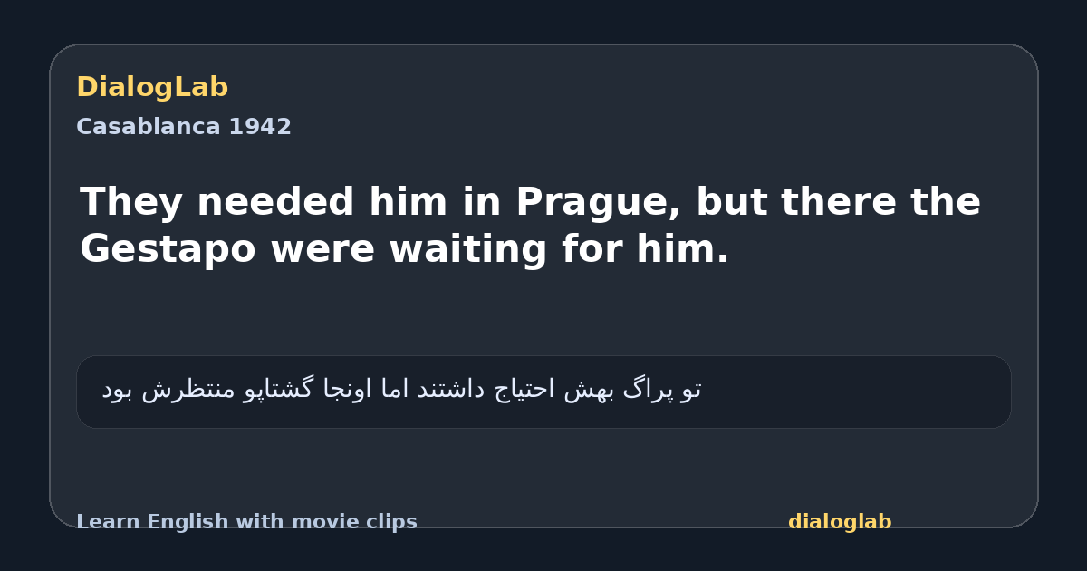 Share card for They needed him in Prague, but there the Gestapo were waiting for him.