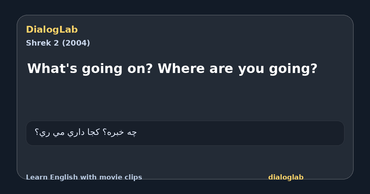 Share card for What's going on? Where are you going?