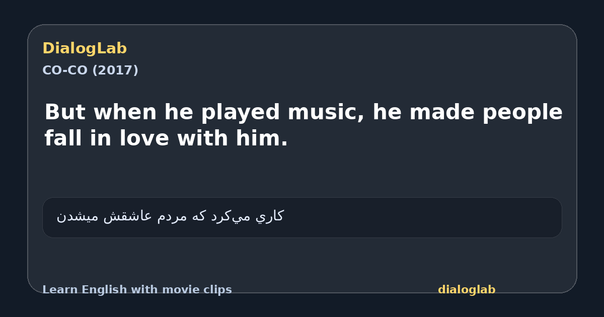 Share card for But when he played music, he made people fall in love with him.