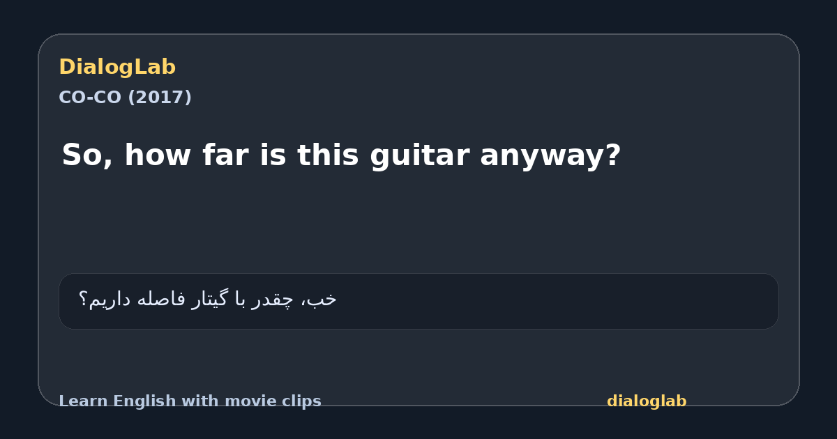 Share card for So, how far is this guitar anyway?