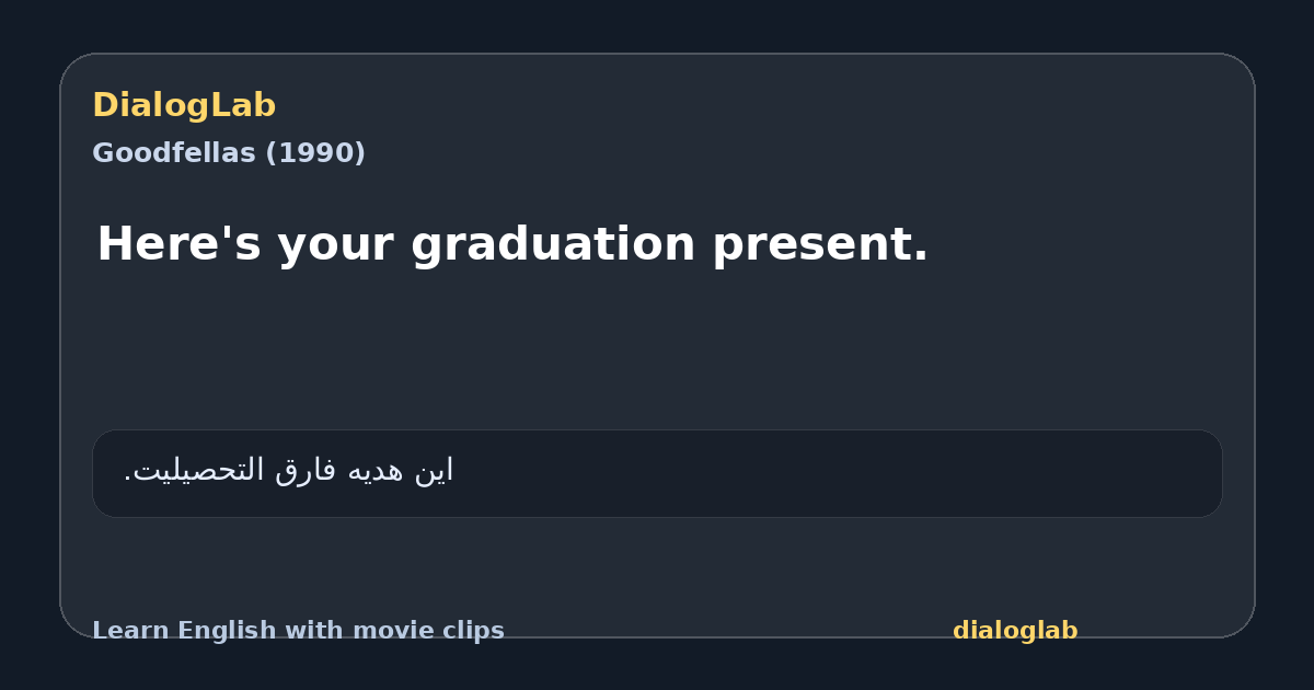 Share card for Here's your graduation present.