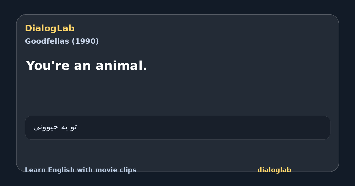 Share card for You're an animal.
