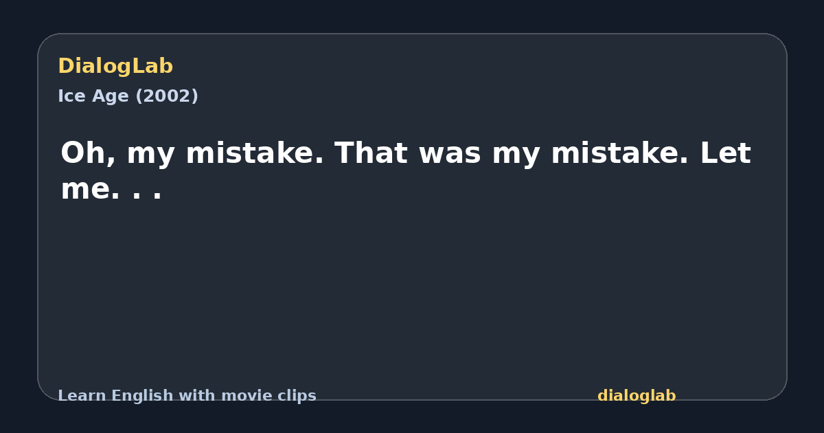 Share card for Oh, my mistake. That was my mistake. Let me. . .