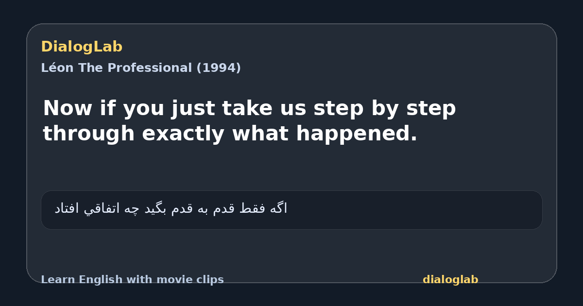 Share card for Now if you just take us step by step through exactly what happened.