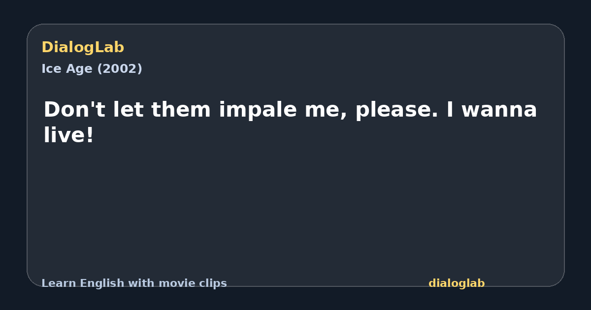 Share card for Don't let them impale me, please. I wanna live!