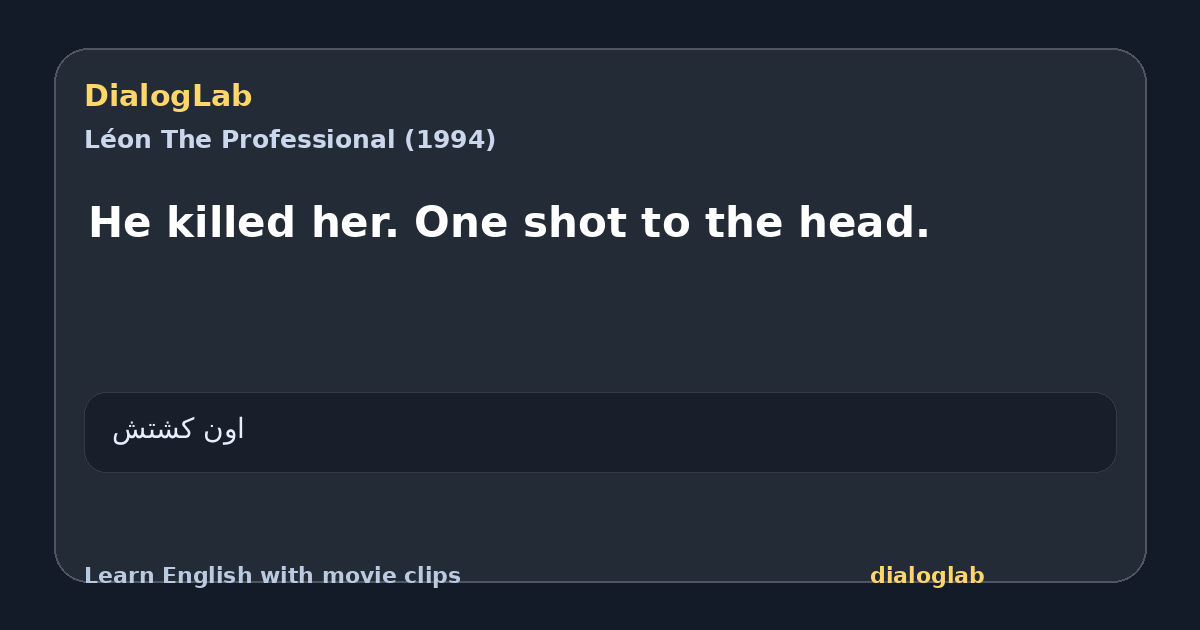 Share card for He killed her. One shot to the head.
