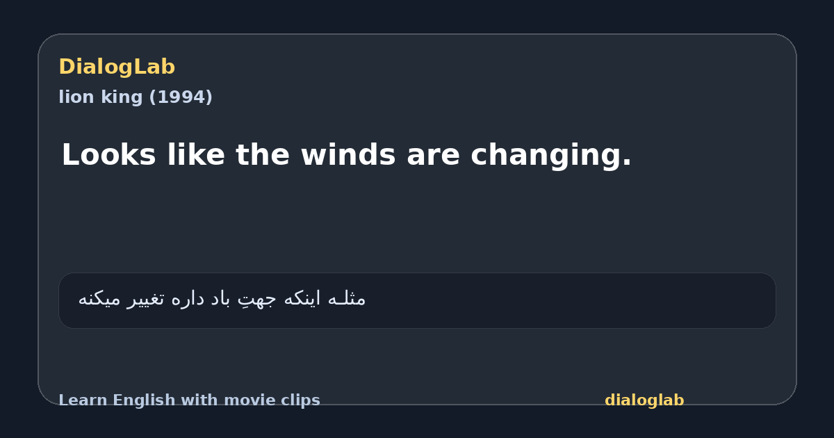 Share card for Looks like the winds are changing.
