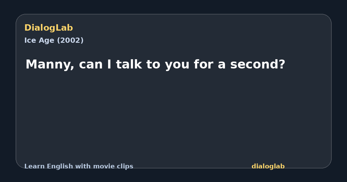 Share card for Manny, can I talk to you for a second?