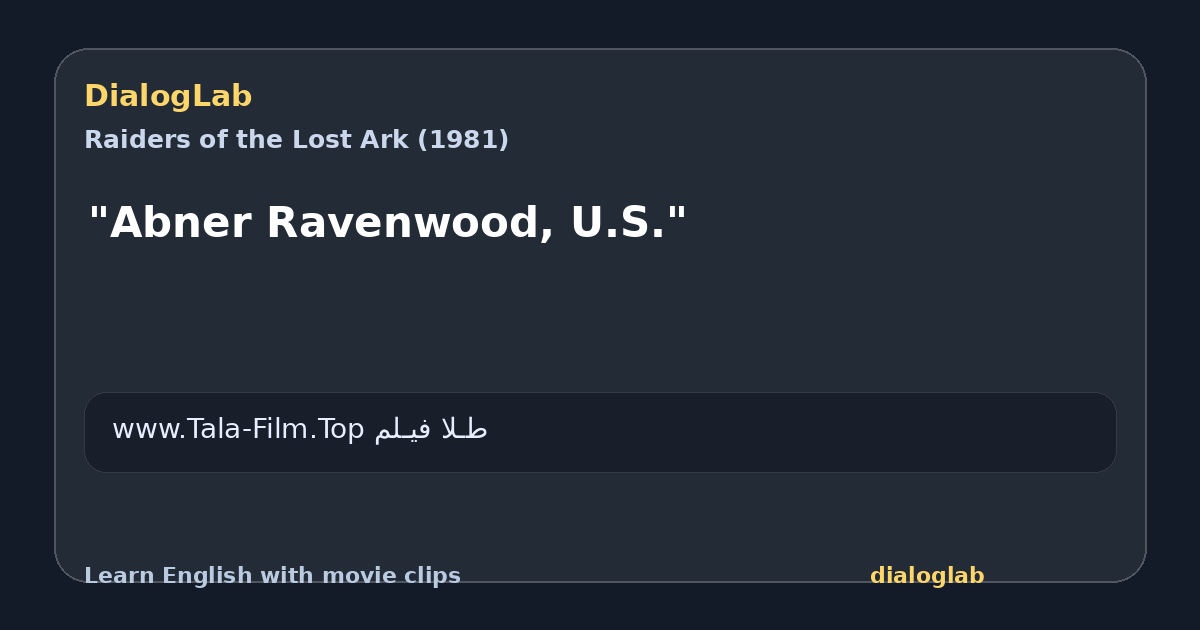 Share card for "Abner Ravenwood, U.S."