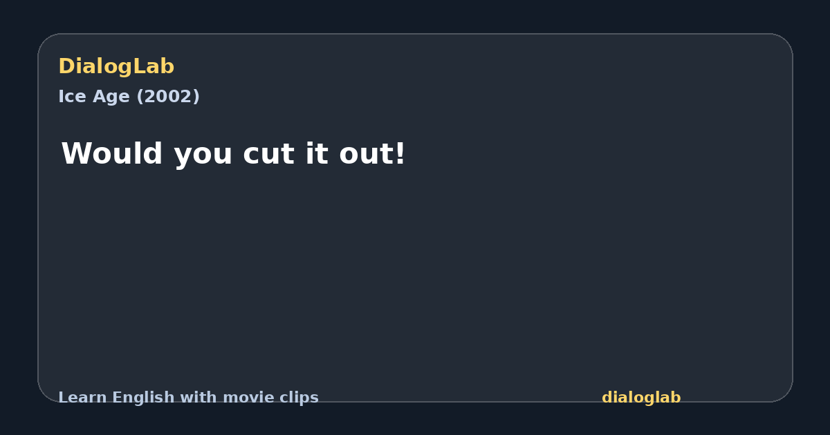 Share card for Would you cut it out!