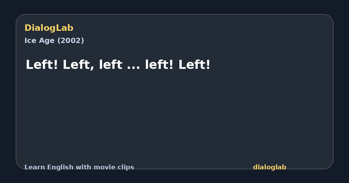 Share card for Left! Left, left ... left! Left!