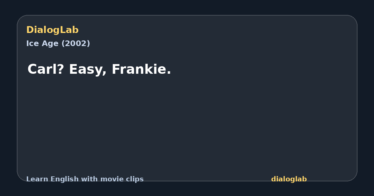 Share card for Carl? Easy, Frankie.