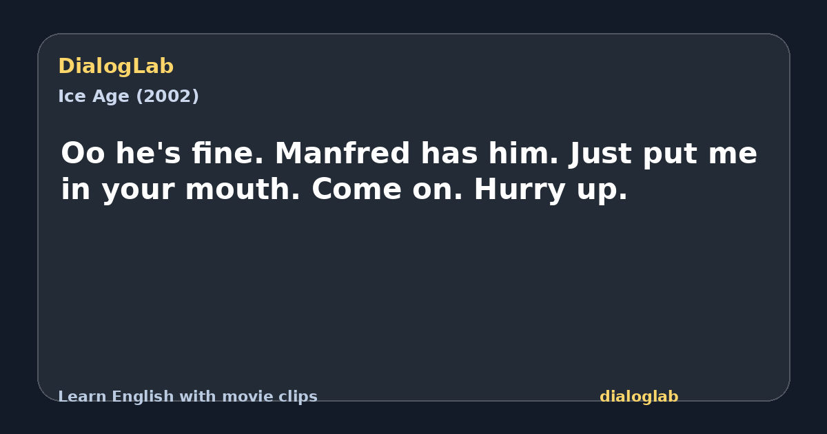Share card for Oo he's fine. Manfred has him. Just put me in your mouth. Come on. Hurry up.
