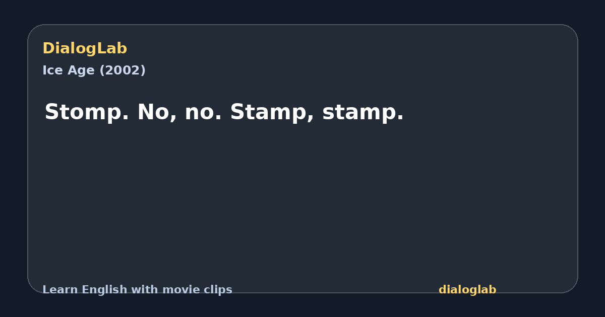 Share card for Stomp. No, no. Stamp, stamp.