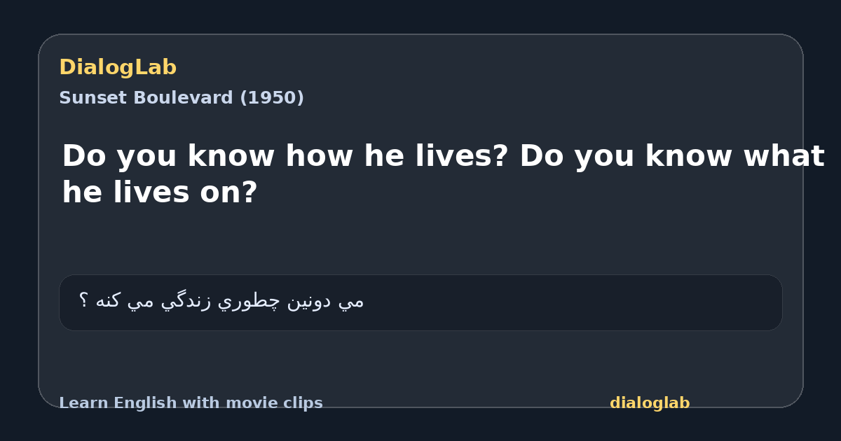 Share card for Do you know how he lives? Do you know what he lives on?