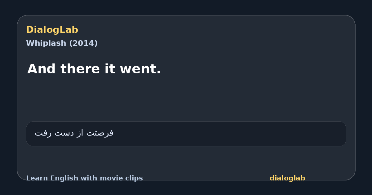 Share card for And there it went.