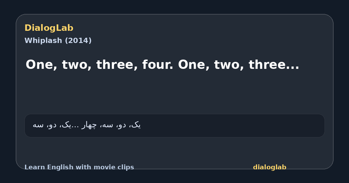 Share card for One, two, three, four. One, two, three...