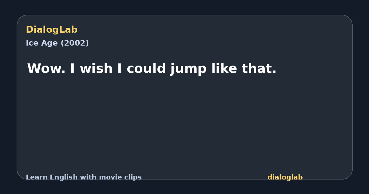 Share card for Wow. I wish I could jump like that.