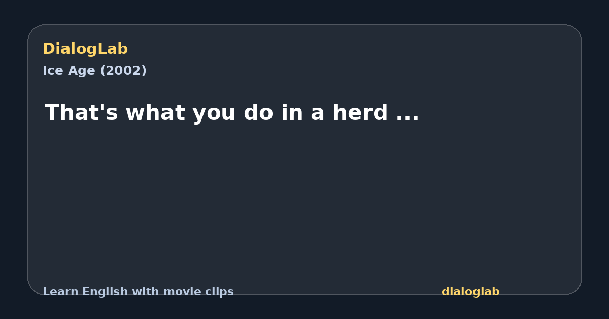 Share card for That's what you do in a herd ...