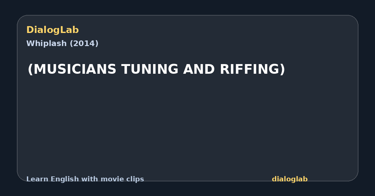 Share card for (MUSICIANS TUNING AND RIFFING)