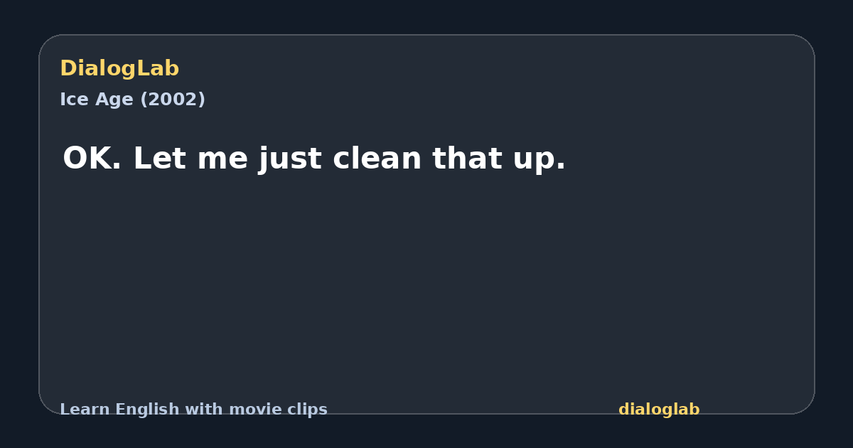 Share card for OK. Let me just clean that up.