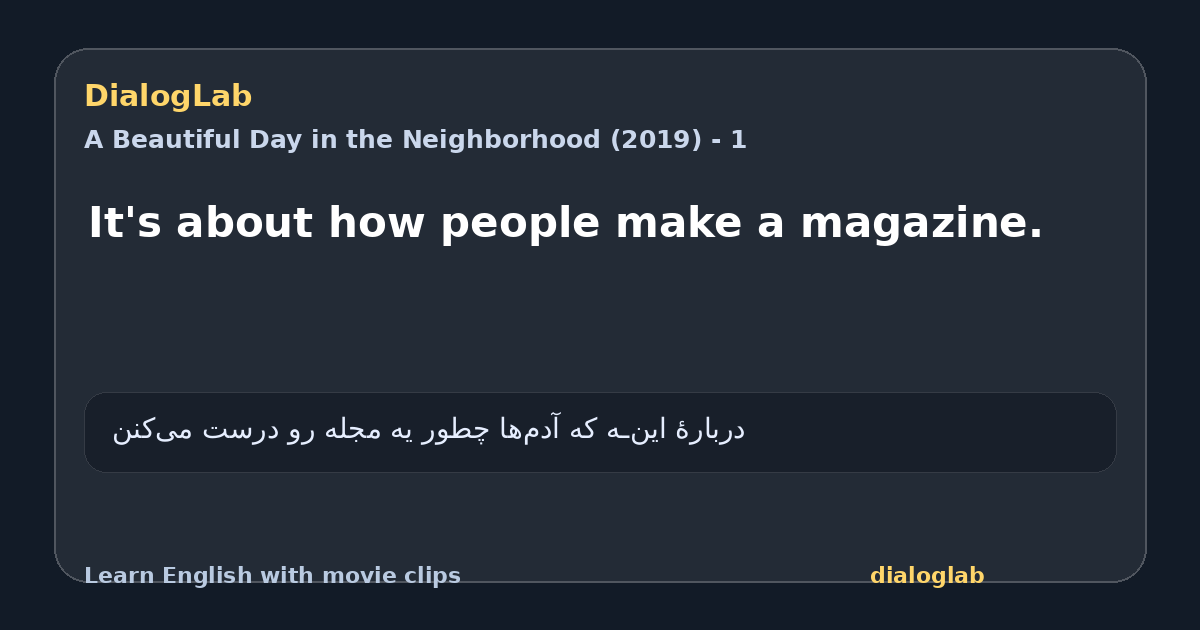 Share card for It's about how people make a magazine.