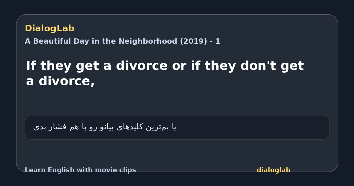 Share card for If they get a divorce or if they don't get a divorce,