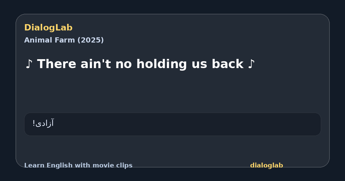 Share card for ♪ There ain't no holding us back ♪