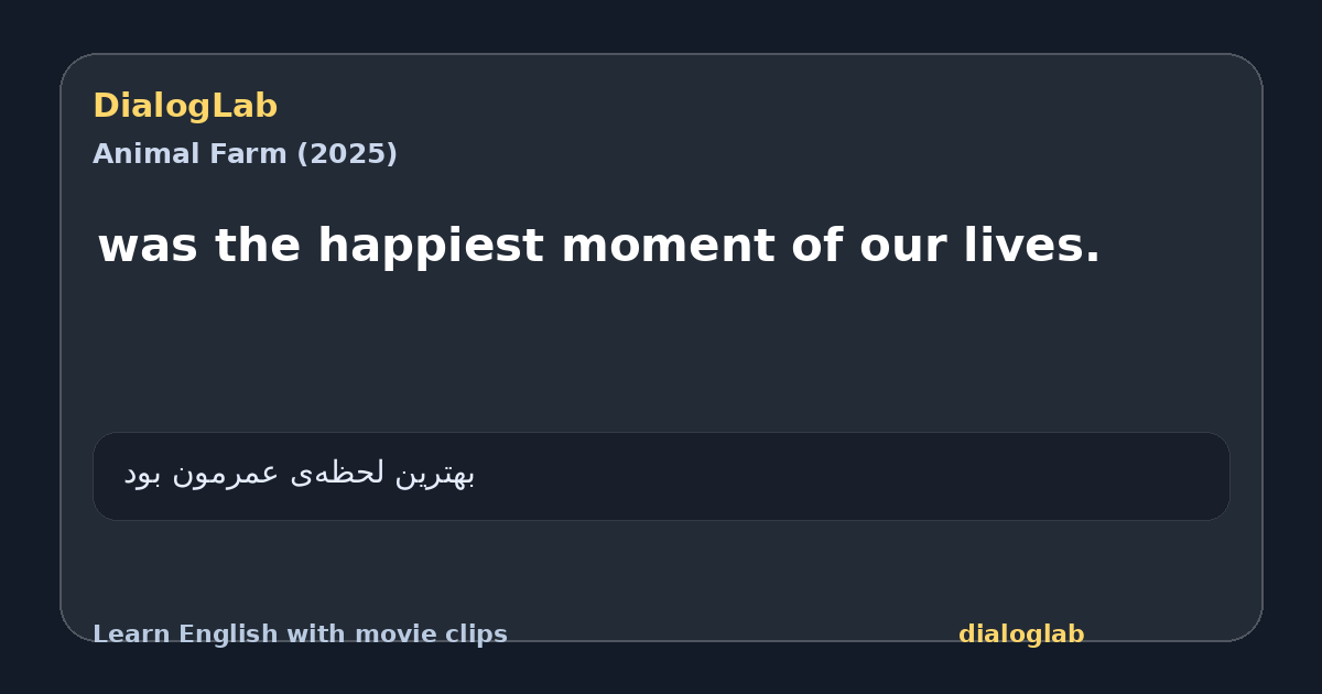 Share card for was the happiest moment of our lives.