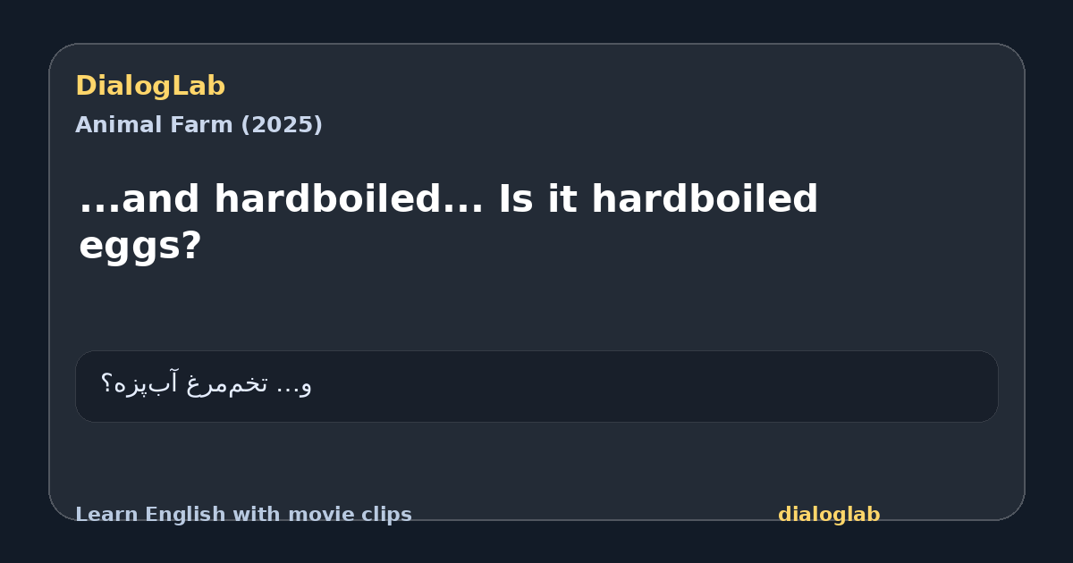 Share card for ...and hardboiled... Is it hardboiled eggs?