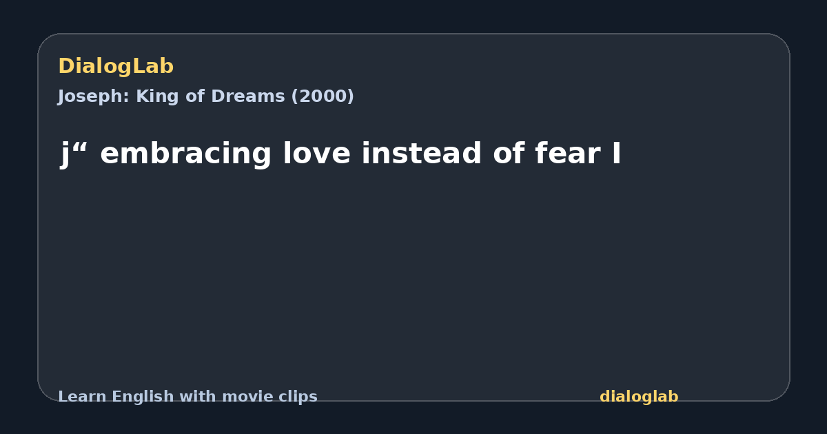 Share card for j“ embracing love instead of fear I