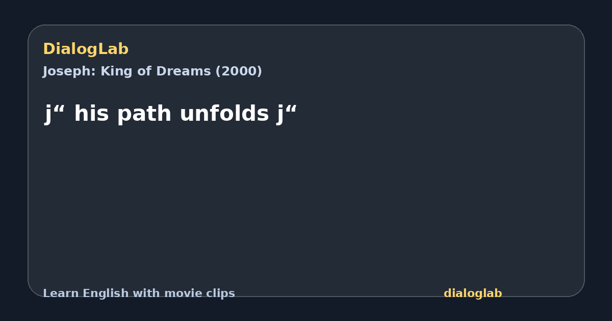 Share card for j“ his path unfolds j“