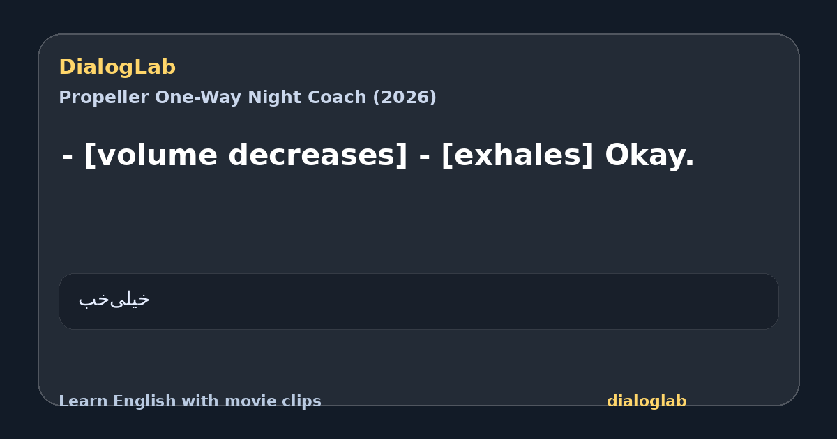 Share card for - [volume decreases] - [exhales] Okay.
