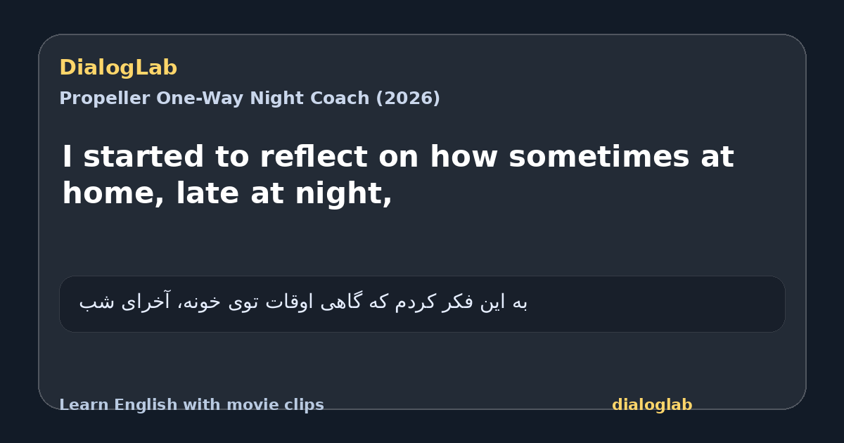 Share card for I started to reflect on how sometimes at home, late at night,