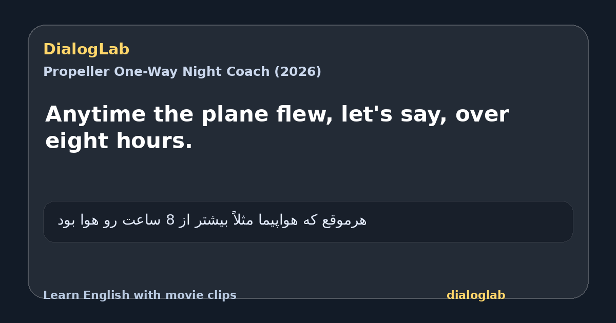 Share card for Anytime the plane flew, let's say, over eight hours.