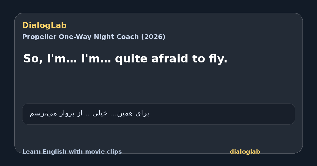 Share card for So, I'm… I'm… quite afraid to fly.
