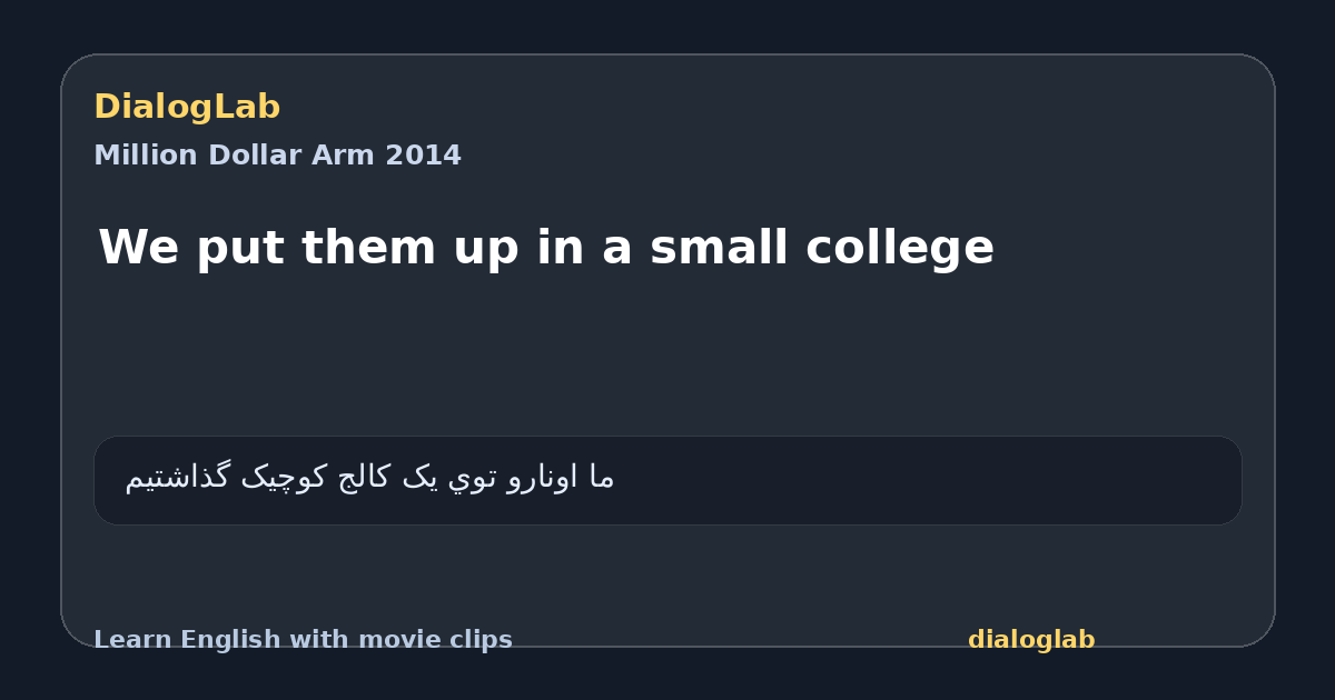 Share card for We put them up in a small college