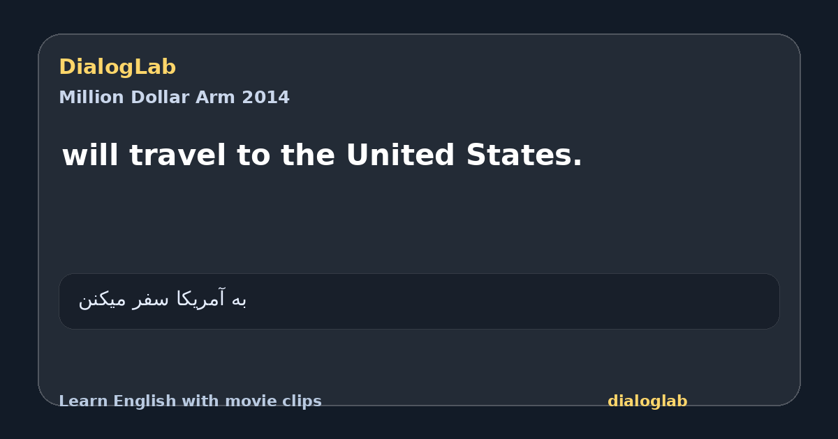 Share card for will travel to the United States.