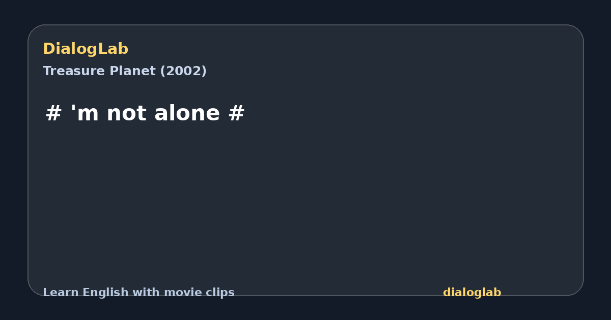 Share card for # 'm not alone #