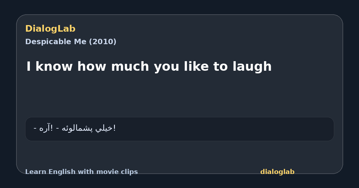 Share card for I know how much you like to laugh