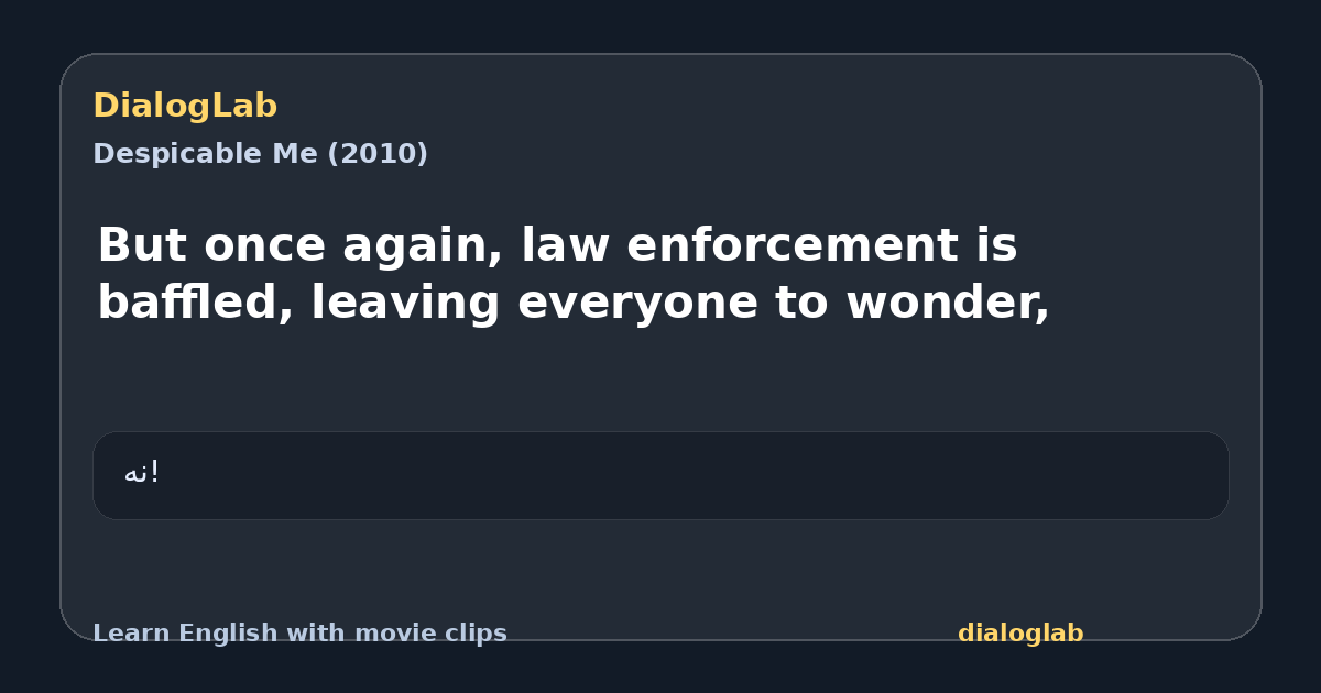 Share card for But once again, law enforcement is baffled, leaving everyone to wonder,