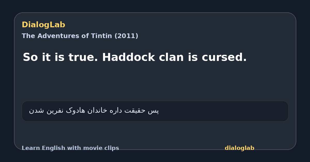 Share card for So it is true. Haddock clan is cursed.