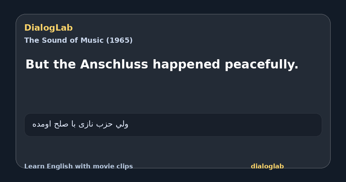 Share card for But the Anschluss happened peacefully.