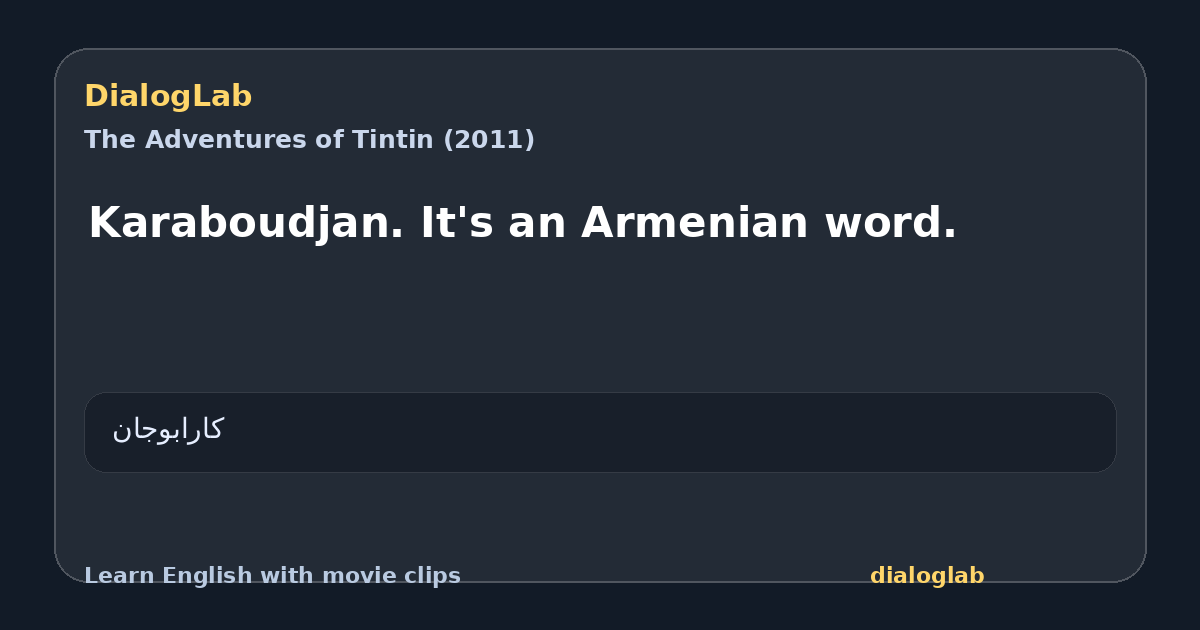 Share card for Karaboudjan. It's an Armenian word.