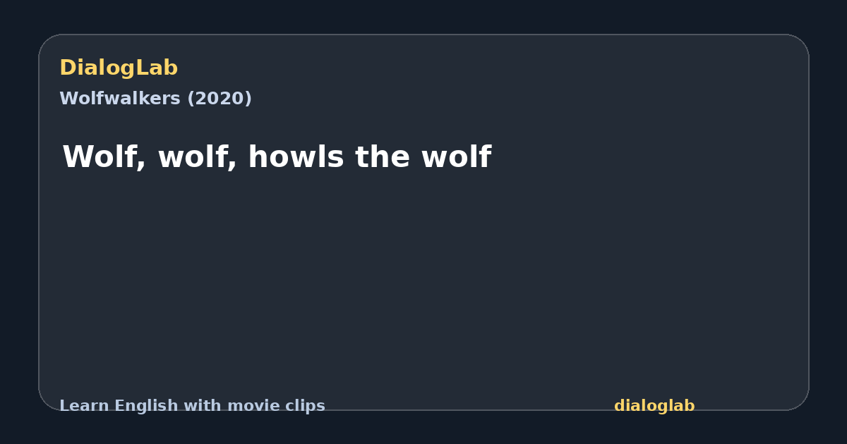 Share card for Wolf, wolf, howls the wolf